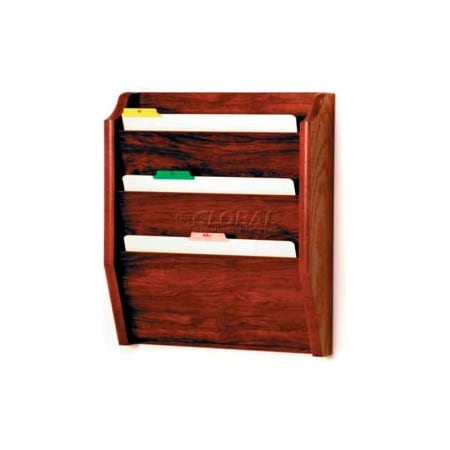 Wooden Mallet Wooden Mallet 3 Pocket Legal Size File Holder, Mahogany CH17-3MH